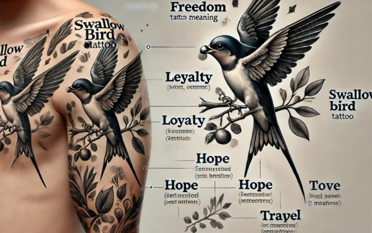 Swallow Bird Tattoos Representing : Strength, Love & Freedom